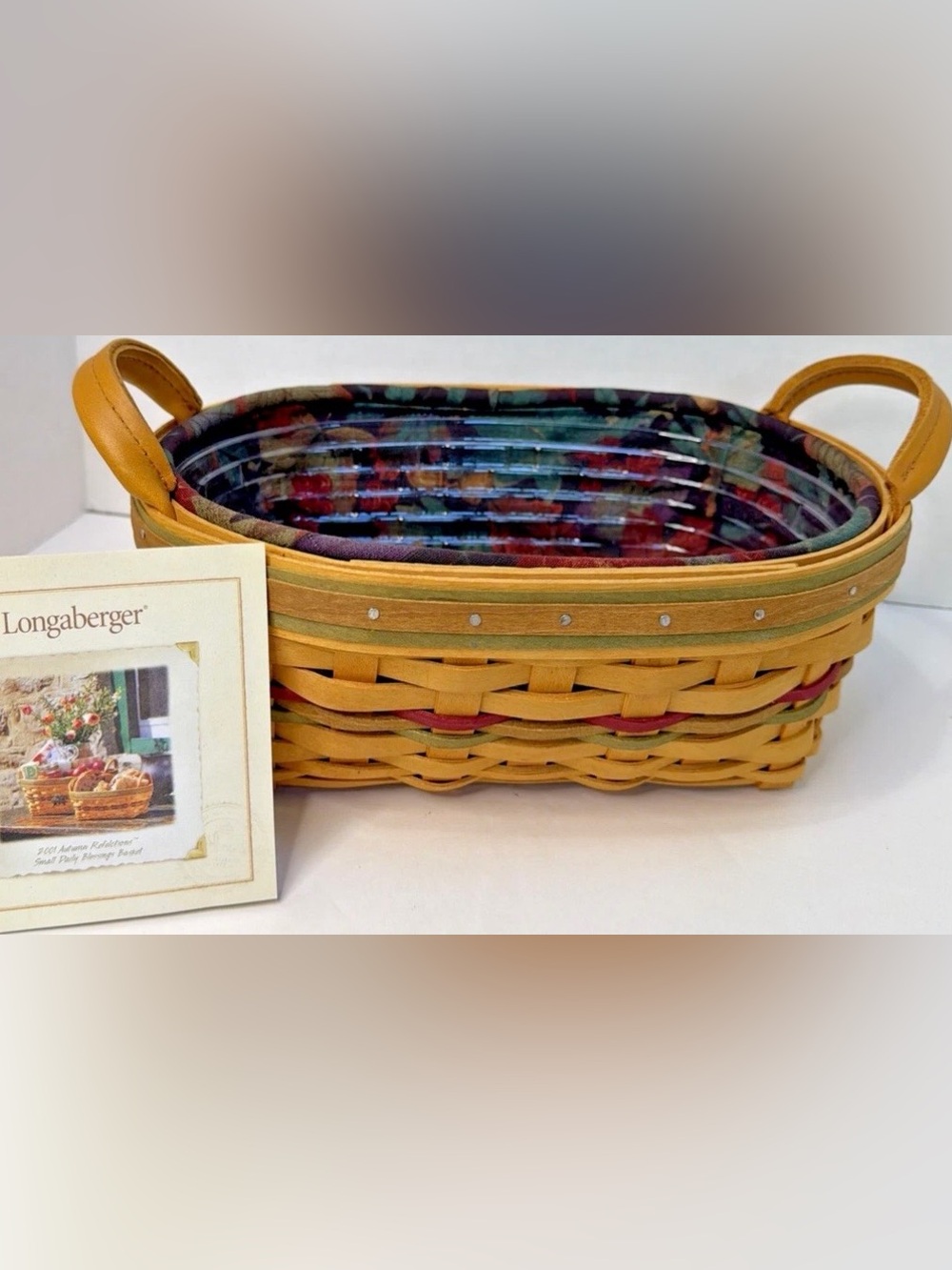 LONGABERGER 2001 AUTUMN REFLECTIONS SMALL DAILY BLESSINGS BASKET SET/BRAND NEW!